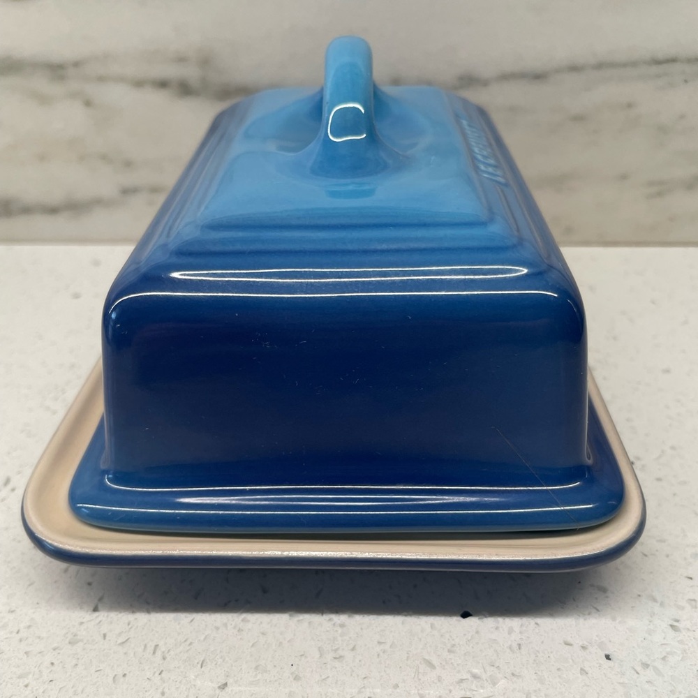 Le Creuset Butter Dish Ombre Azure Blue NWT - Picture 4 of 13